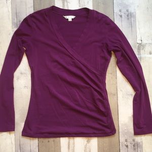 Cabi purple long sleeve shirt